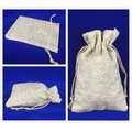 Burlap Like Drawstring Pouch with Lining Inside